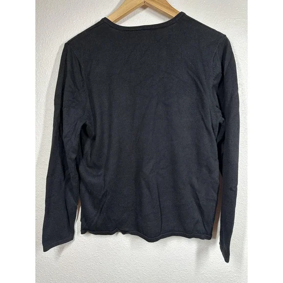 Croft & Barrow Sweater Womens Medium Penguin Christmas Cardigan Holiday Cute Pul - Picture 2 of 5